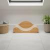 KiBcsLic Cardboard Cat Scratcher Lounge, Natural Wood view 2