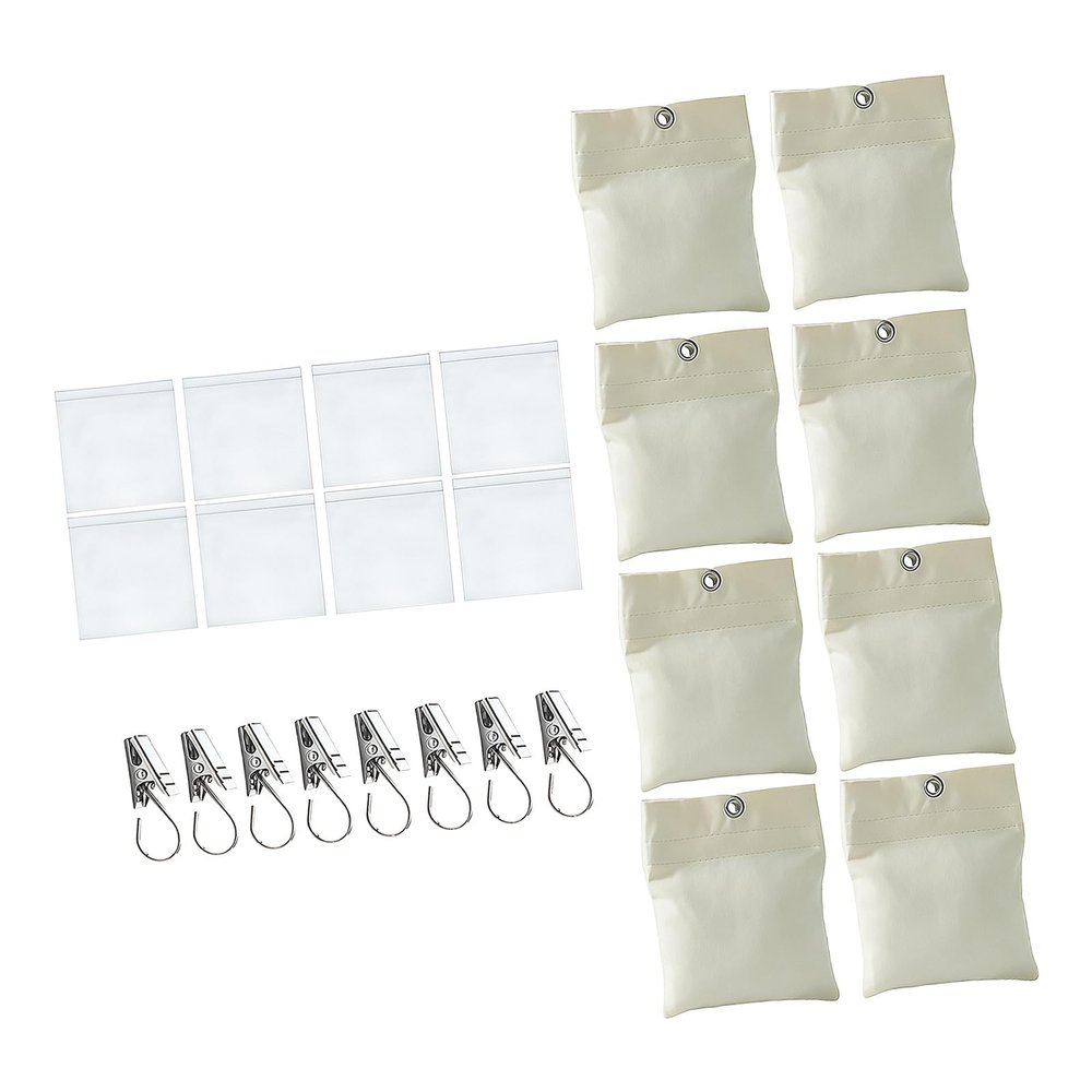 Woedpez 8-Piece Curtain Weight Bags with Sealed Pouches and Metal Clips