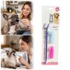 3-Piece Cat Finger Toothbrush Set for Oral Cleaning and Tartar Removal (Random Color) (Watermelon Red, 22 cm) view 3