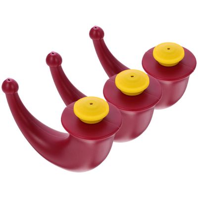 Hemobllo 3-Pack Plastic Nasal Rinse Bottles with Soft Nozzles