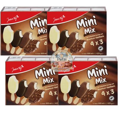 PUFAI Bundle Jeden Tag Mini Ice Cream Pops, Assorted Flavors, 4 Packs