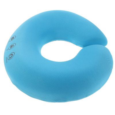 Blue Cotton U-Shaped Massage Pillow for Massage Tables