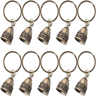10 Pcs Vintage Brass Bells Keychain