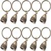 10 Pcs Vintage Brass Bells Keychain view 1