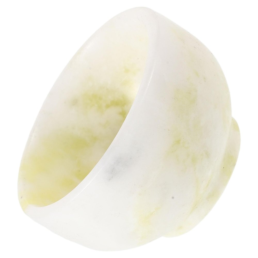 LIFKICH Natural Lightweight Compact Jade Shaving Soap Bowl for Men, Green, Easy to Clean, for Grooming and Travel
