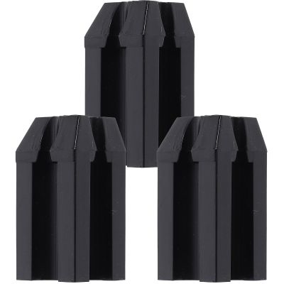 POPETPOP 3-Piece Black Plastic Cosmetic Pencil Sharpeners for Eyebrow Pencils and Lip Liners, Four Sharpening Styles