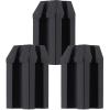 POPETPOP 3-Piece Black Plastic Cosmetic Pencil Sharpeners for Eyebrow Pencils and Lip Liners, Four Sharpening Styles view 1