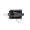 POPETPOP 3-Piece Black Plastic Cosmetic Pencil Sharpeners for Eyebrow Pencils and Lip Liners, Four Sharpening Styles view 2
