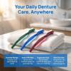 SAFIGLE 4-Pack Portable Double-Sided Denture Brushes with Ergonomic Handles view 3