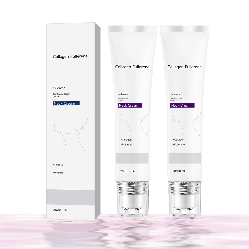 Magic Collagen Fullerene Neck Cream, Anti-Wrinkle Neck Cream with Collagen Peptides, 2-Pack