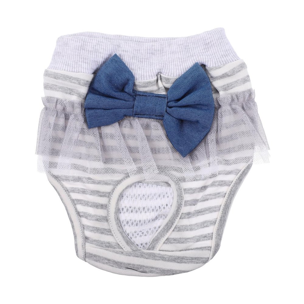 KALLORY Comfortable and Stylish Cotton Dog Diaper, Reusable Incontinence Underwear for Female Dogs and Puppies