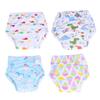 Mikikit 6-Layer Baby Training Pants, Washable Gauze, Cartoon Design, 4-Pack view 1