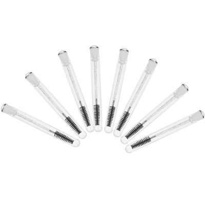 Operitacx 15-Piece Eyelash Brushes with Nylon Bristles and Black Crystal Handles