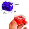 4-Piece Makeup Pencil Sharpener Set with Two Holes and Covers view 4