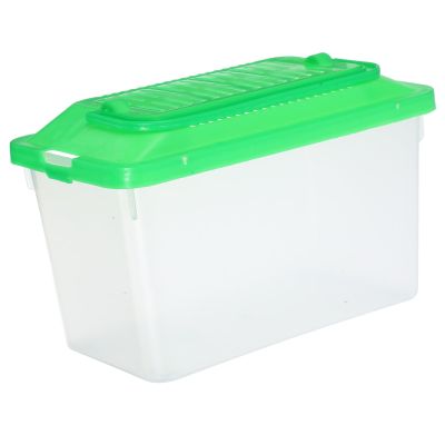 Abaodam Portable ABS Reptile Transport Box with Transparent Lid and Handle