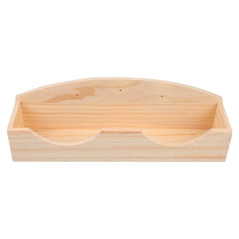 COOLHIYA Rabbit Wooden Feeder with Bowl and Grass Holder for Guinea Pigs and Small Rodents