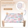ULTECHNOVO Elevated Cat Bed, Washable Canvas Sleeping Bed for Cats, Space-Saving and Removable, for Home and Bedroom view 3