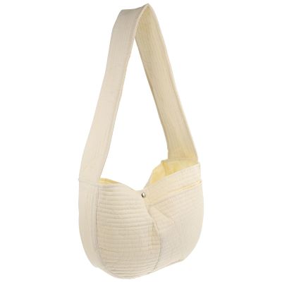 HOMOBABE Beige Pet Carrier Sling for Cats and Dogs, Breathable Polyester Shoulder Bag