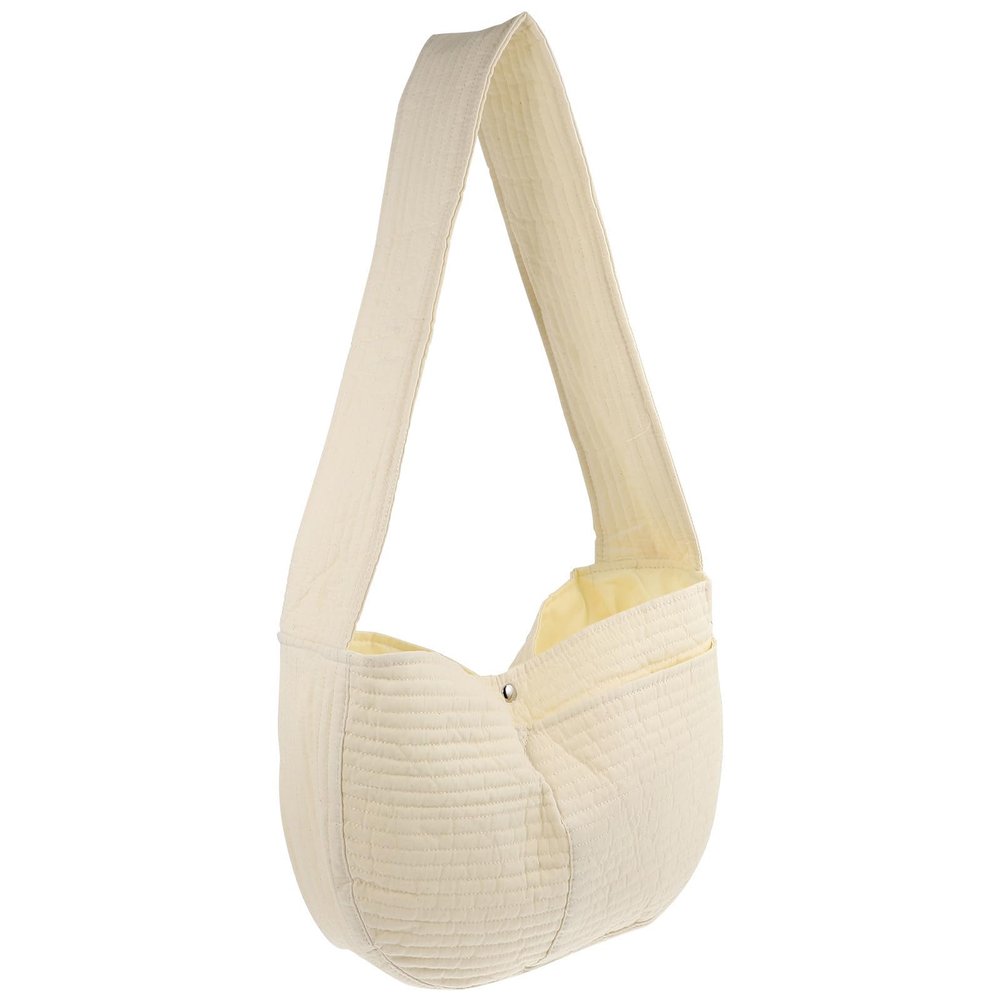 HOMOBABE Beige Pet Carrier Sling for Cats and Dogs, Breathable Polyester Shoulder Bag