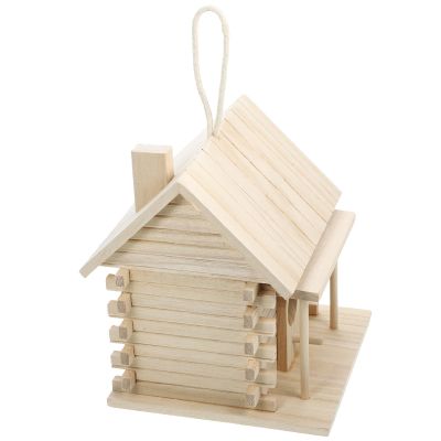 OUNONA Wooden Parakeet Nest for Cockatiels and Lovebirds, Decorative