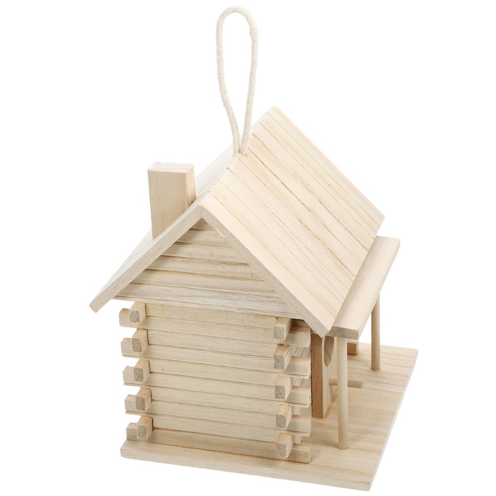 OUNONA Wooden Parakeet Nest for Cockatiels and Lovebirds, Decorative