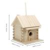 OUNONA Wooden Parakeet Nest for Cockatiels and Lovebirds, Decorative view 2