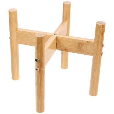 CORHAD Elevated Dog Bowl Stand, 1 Set, Bamboo, Khaki, for Dogs and Cats