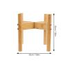 CORHAD Elevated Dog Bowl Stand, 1 Set, Bamboo, Khaki, for Dogs and Cats view 2
