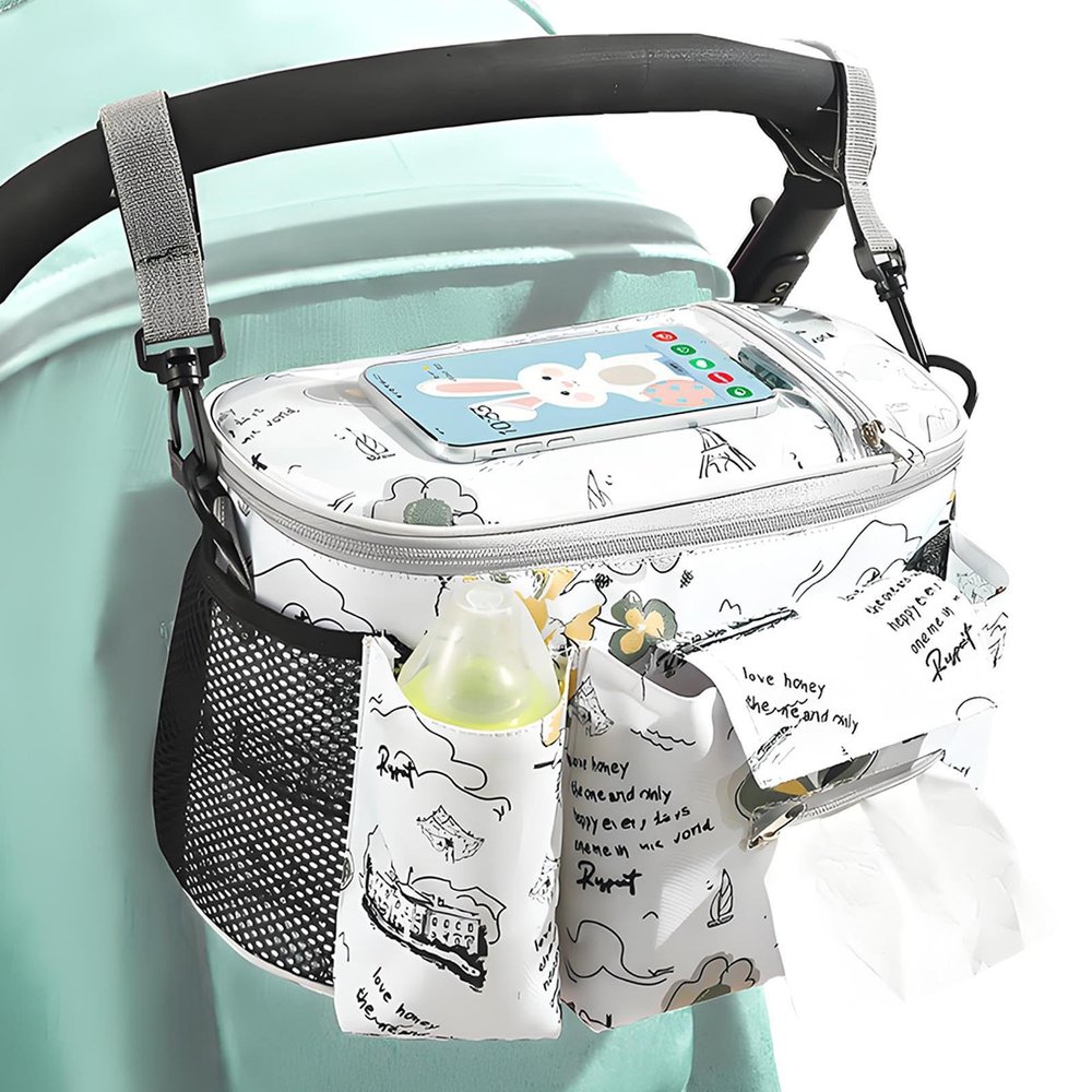 Yanzisura Stroller Organizer with Transparent Touchscreen