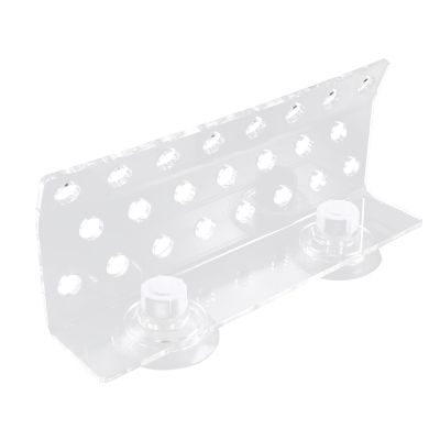 ibasenice Curved Acrylic Coral Frag Rack with 2 Suction Cups and 23 Holes