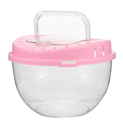 SOLUSTRE Portable Hamster Carrier with Breathable Mesh and Lightweight Design, Small Hamster Cage for Travel and Outdoor Use