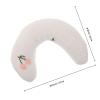 RUNROTOO Beige Plush Cat Pillow with Neck Support and U-Shaped Design view 2