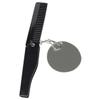 ibasenice Foldable Fine-Tooth Beard Comb for Men with Oval Acrylic Mirror view 1