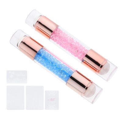 CHILDWEET Double-Sided Nail Stamper with Crystal Decoration