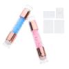 DOITOOL 2-Piece Double-Sided Blue Silicone Nail Stamper Set view 1