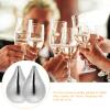 SWETRACE Food-Grade Stainless Steel Whiskey Stones, 2-Piece Teardrop Design view 3