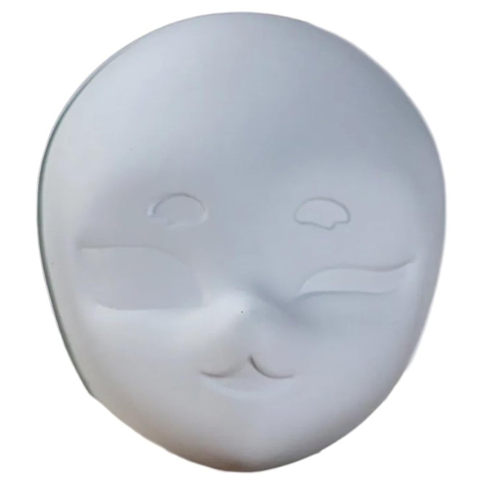 Tsophreniq Unpainted Plastic Mask, Paintable, for Halloween Costumes