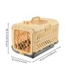 rockible Foldable Cat Carrier, Portable Cat Transport Box with Luggage Strap, for Air Travel, Yellow view 2