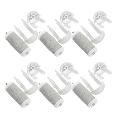 ibasenice Set of 6 Plastic Replacement Roller Heads for Electric Foot Files