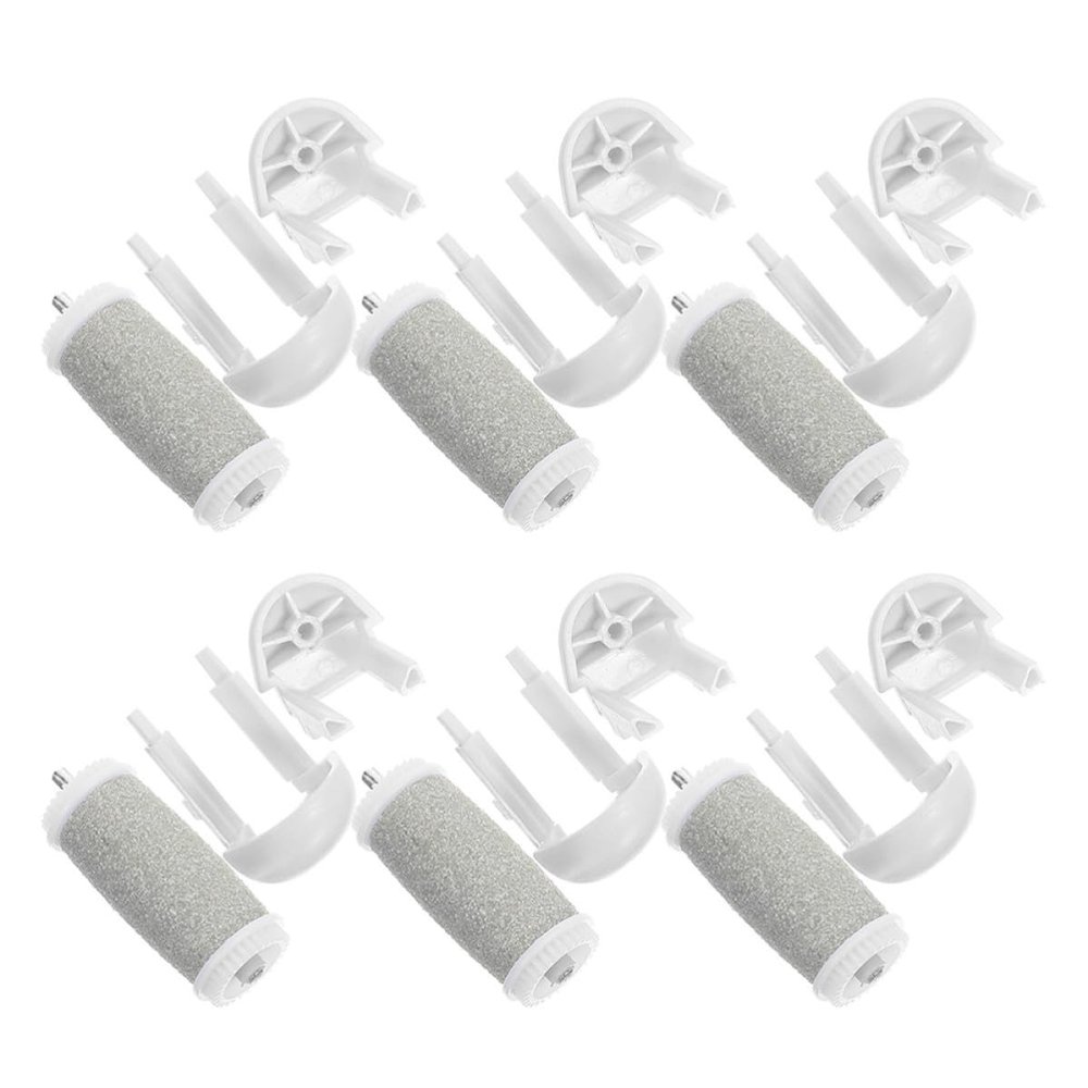 ibasenice Set of 6 Plastic Replacement Roller Heads for Electric Foot Files