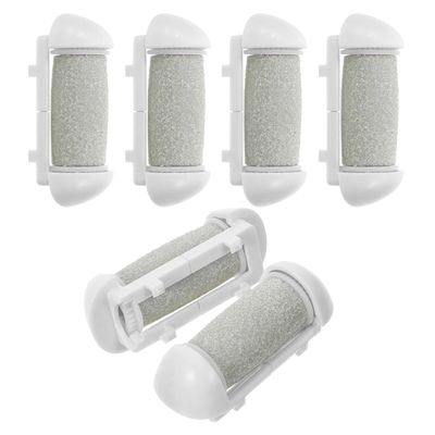 KICHOUSE Plastic Replacement Rollers, 6 Pieces, for Electric Foot Files