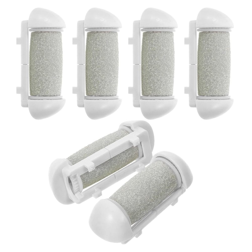 KICHOUSE Plastic Replacement Rollers, 6 Pieces, for Electric Foot Files