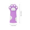 FELTECHELECTR 10 Pcs Purple Silicone Nail Cuticle Trimmers in Cat Paw Shape view 2