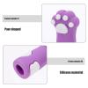 FELTECHELECTR 10 Pcs Purple Silicone Nail Cuticle Trimmers in Cat Paw Shape view 3