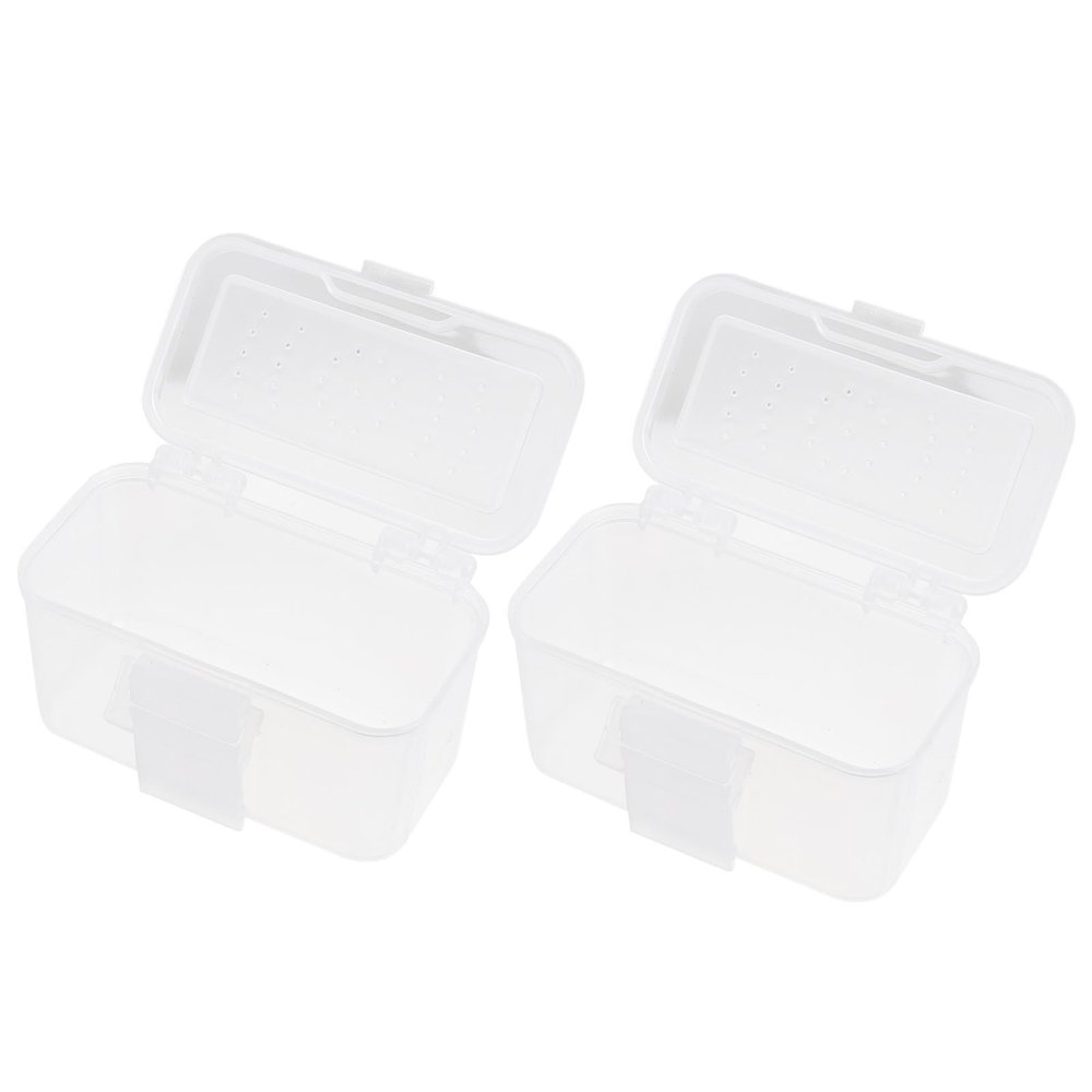 Veemoon 2-Pack Lightweight Portable Plastic Storage Box for Worms