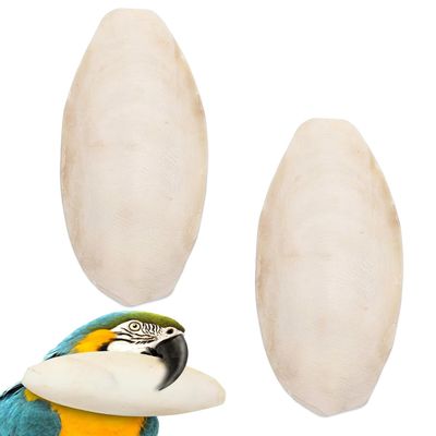 VAEIORP 2-Pack 12 cm Cuttlebones for Parrots, Turtles & Reptiles