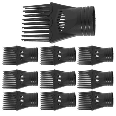 ifundom 10-Piece Professional Plastic Hair Dryer Comb Attachments for Detangling Curls, Replacement Nozzles for Home and Travel