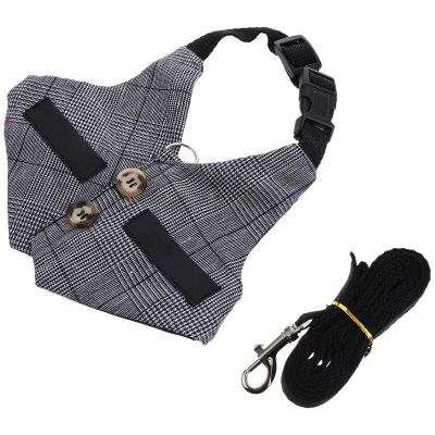 PERSELOSO Adjustable Rabbit Harness Set in Gentleman Style