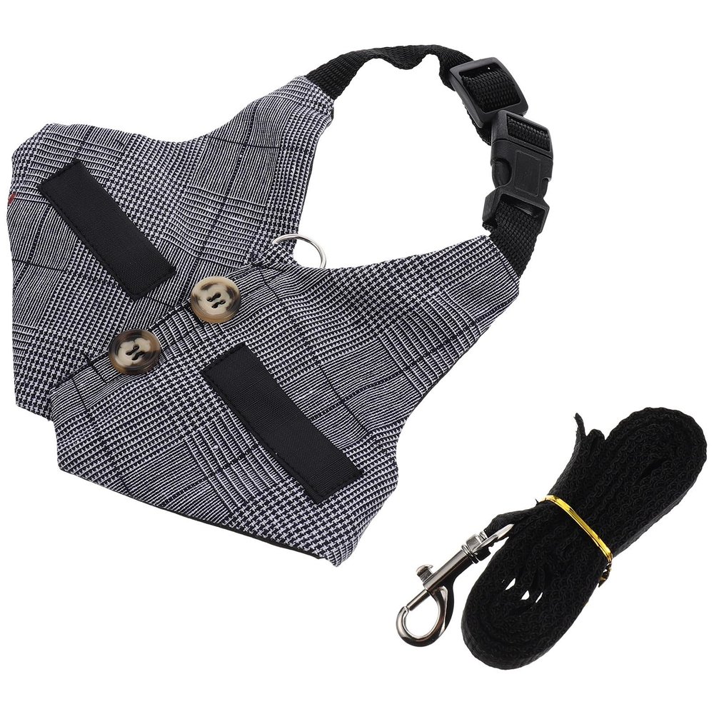 PERSELOSO Adjustable Rabbit Harness Set in Gentleman Style