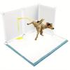 Deskium L-Shaped Dog Splash Guard, Modular Plastic Pee Pad Barrier, White view 1